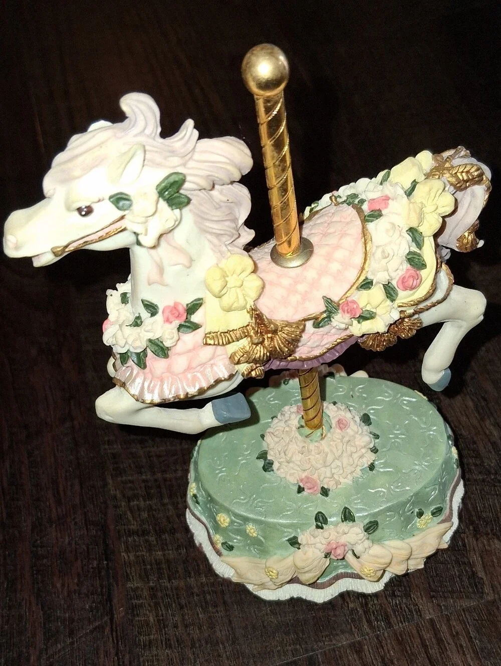 Heritage House Melodies County Fair Collection carousel horse figurine